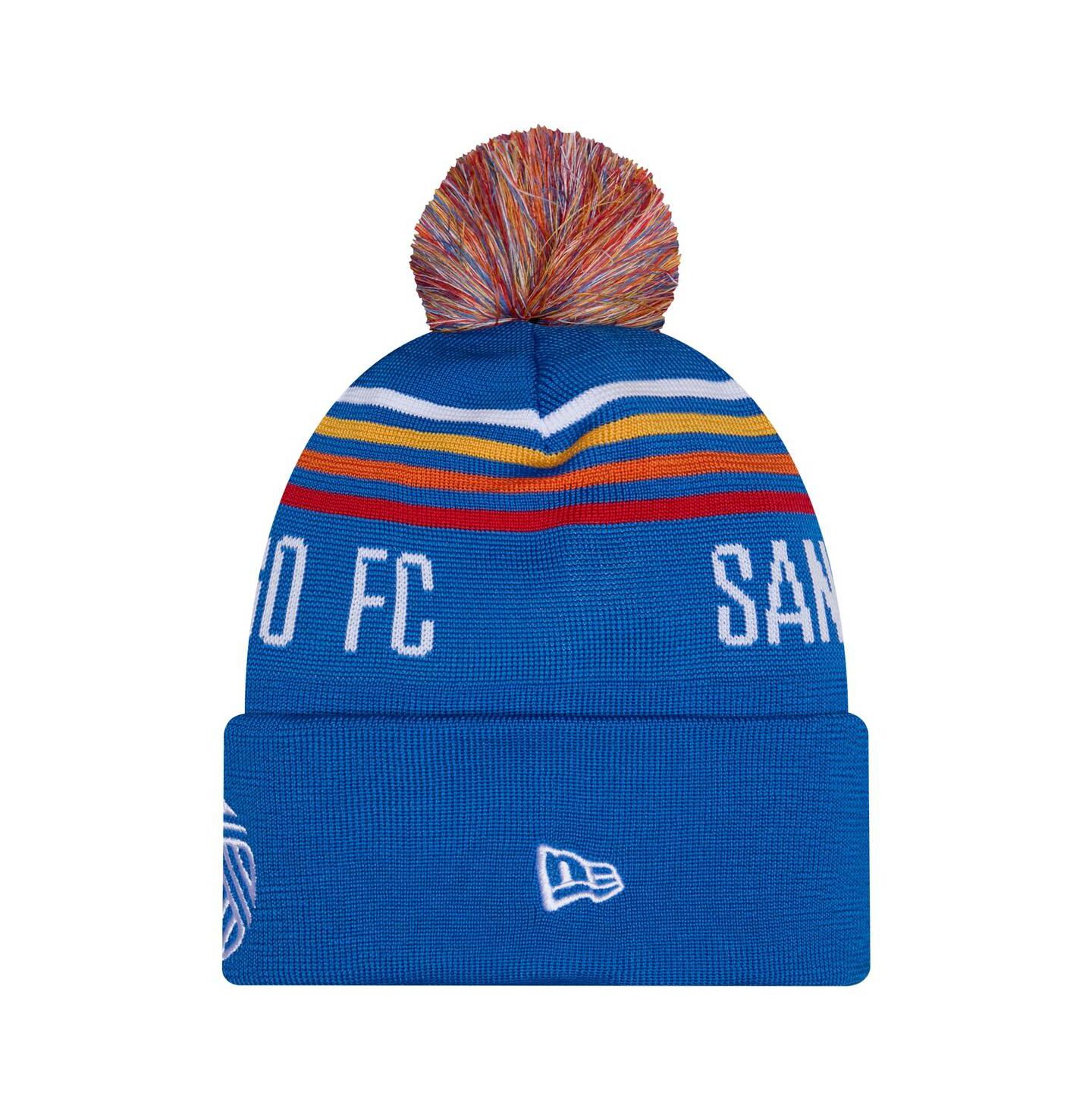 Мужские головные уборы New Era Royal San Diego FC 2026 Jersey Hook Cuffed Knit Hat with Pom — фото 3