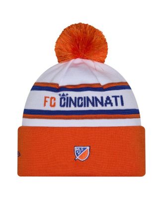 Men's White FC Cincinnati 2026 Jersey Hook Cuffed Knit Hat with Pom