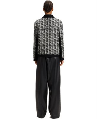 BOSS by Women's Patterned Feather Tweed Regular-Fit Jacket