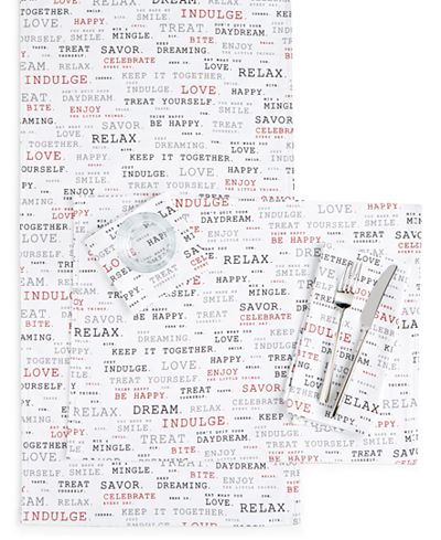 The Cellar Red Sentiments Table Linens Collection