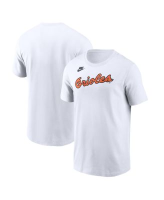 Men's White Baltimore Orioles Cooperstown Collection Wordmark T-Shirt
