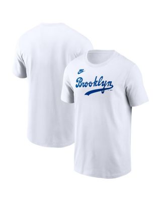 Men's White Brooklyn Dodgers Cooperstown Collection Wordmark T-Shirt