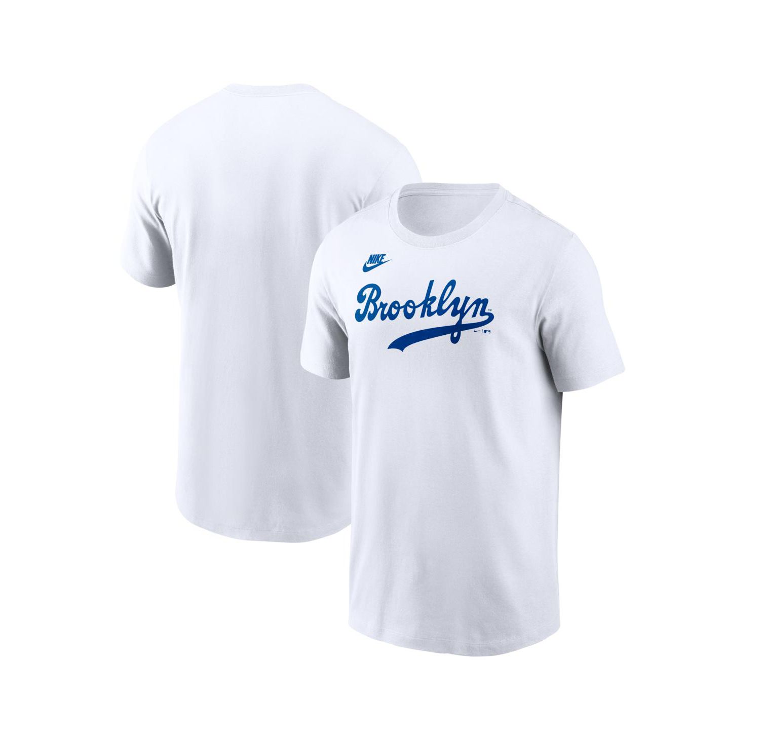 Men's White Brooklyn Dodgers Cooperstown Collection Wordmark T-Shirt