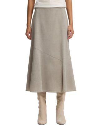 BOSS by Women's Melange Virgin Wool A-Line Skirt