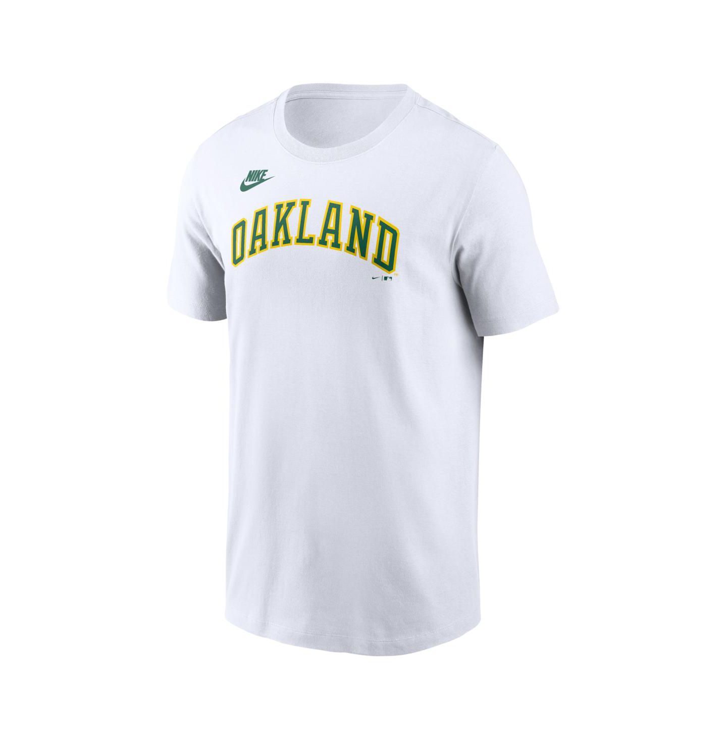 Мужская футболка Nike White Oakland Athletics Cooperstown Collection Wordmark — фото 2