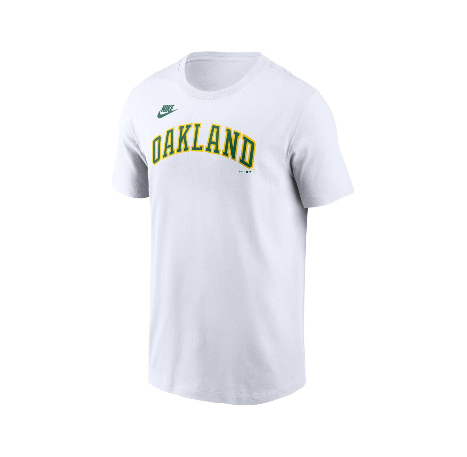Men's White Oakland Athletics Cooperstown Collection Wordmark T-Shirt