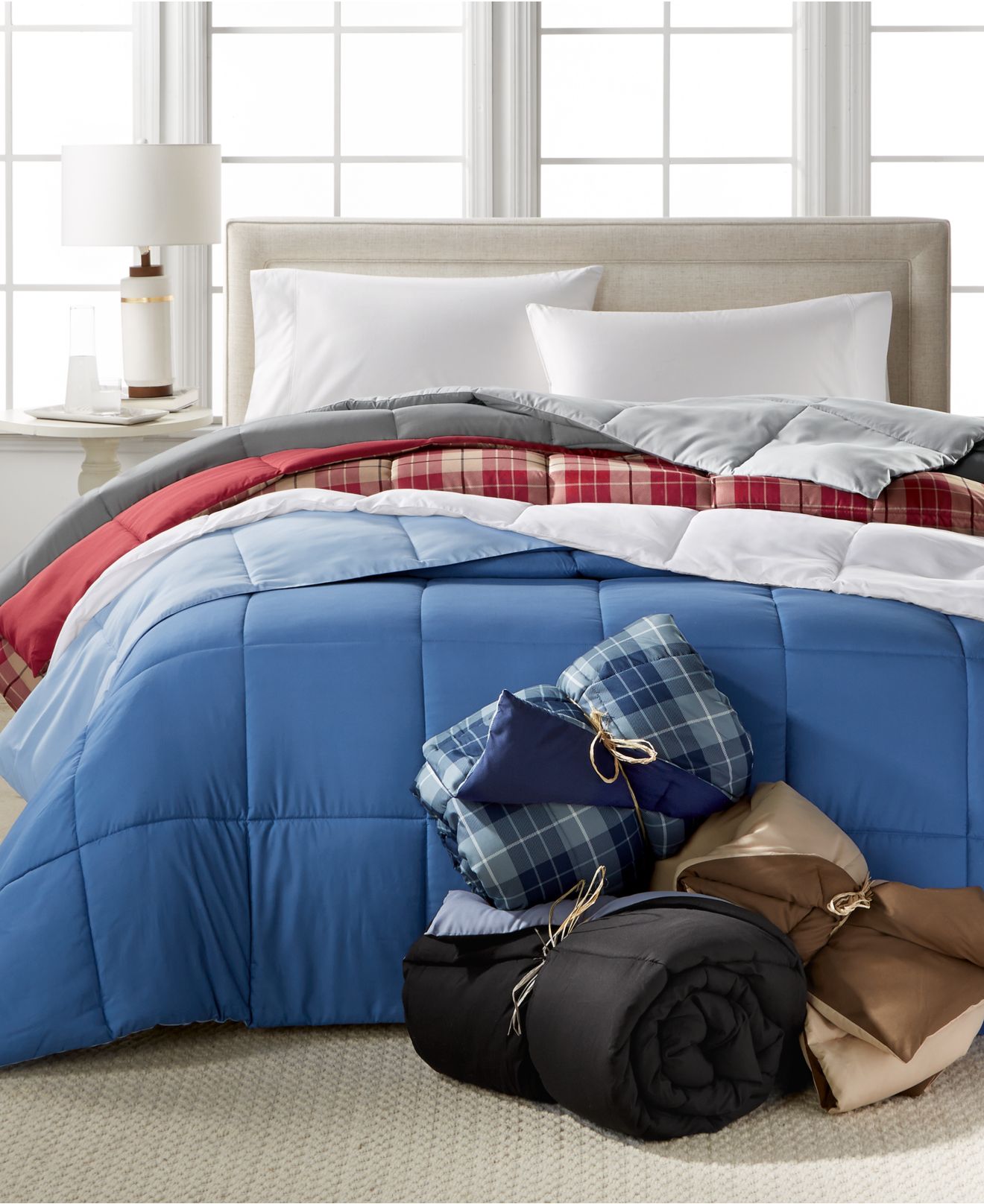 Home Design Down Alternative Color Comforters, Hypoallergenic ...  Home Design Down Alternative Color Comforters, Hypoallergenic, Only at  Macy's - Comforters: Down & Alternative - Bed & Bath - Macy's