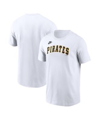 Men's White Pittsburgh Pirates Cooperstown Collection Wordmark T-Shirt