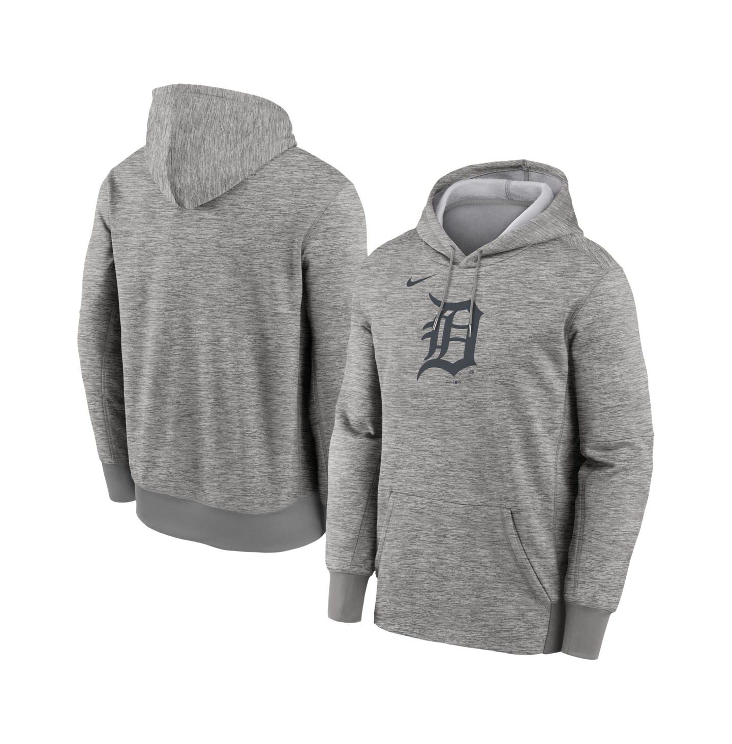 Мужское худи Nike Heather Gray Detroit Tigers Primary Logo Therma — фото 1