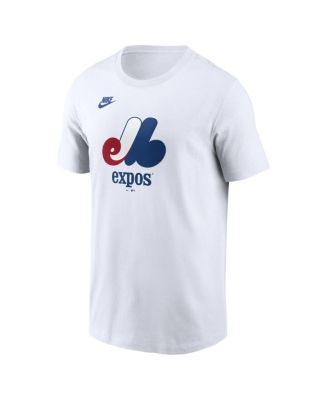 Men's White Montreal Expos Cooperstown Collection Logo T-Shirt