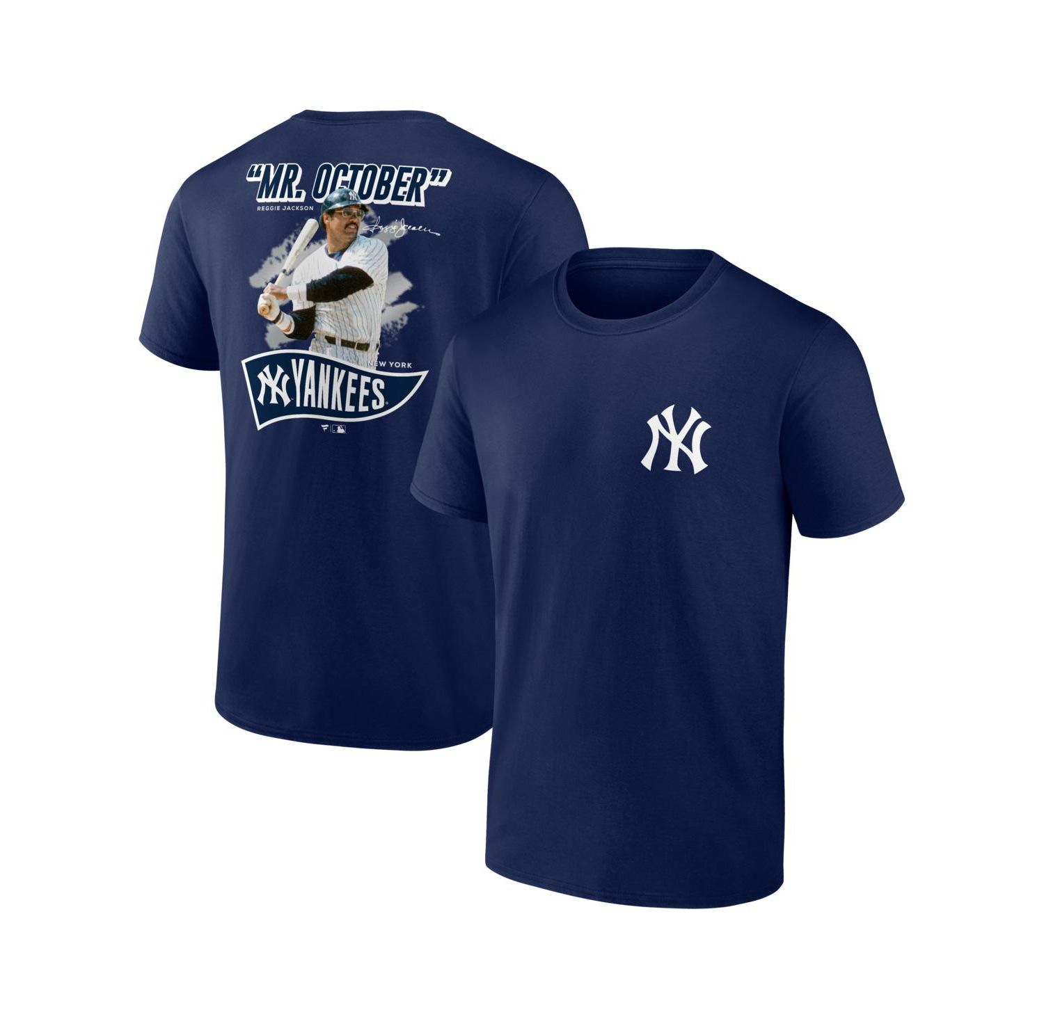 Men's Reggie Jackson Athletic Navy New York Yankees Retired Player Nickname Name & Number T-Shirt