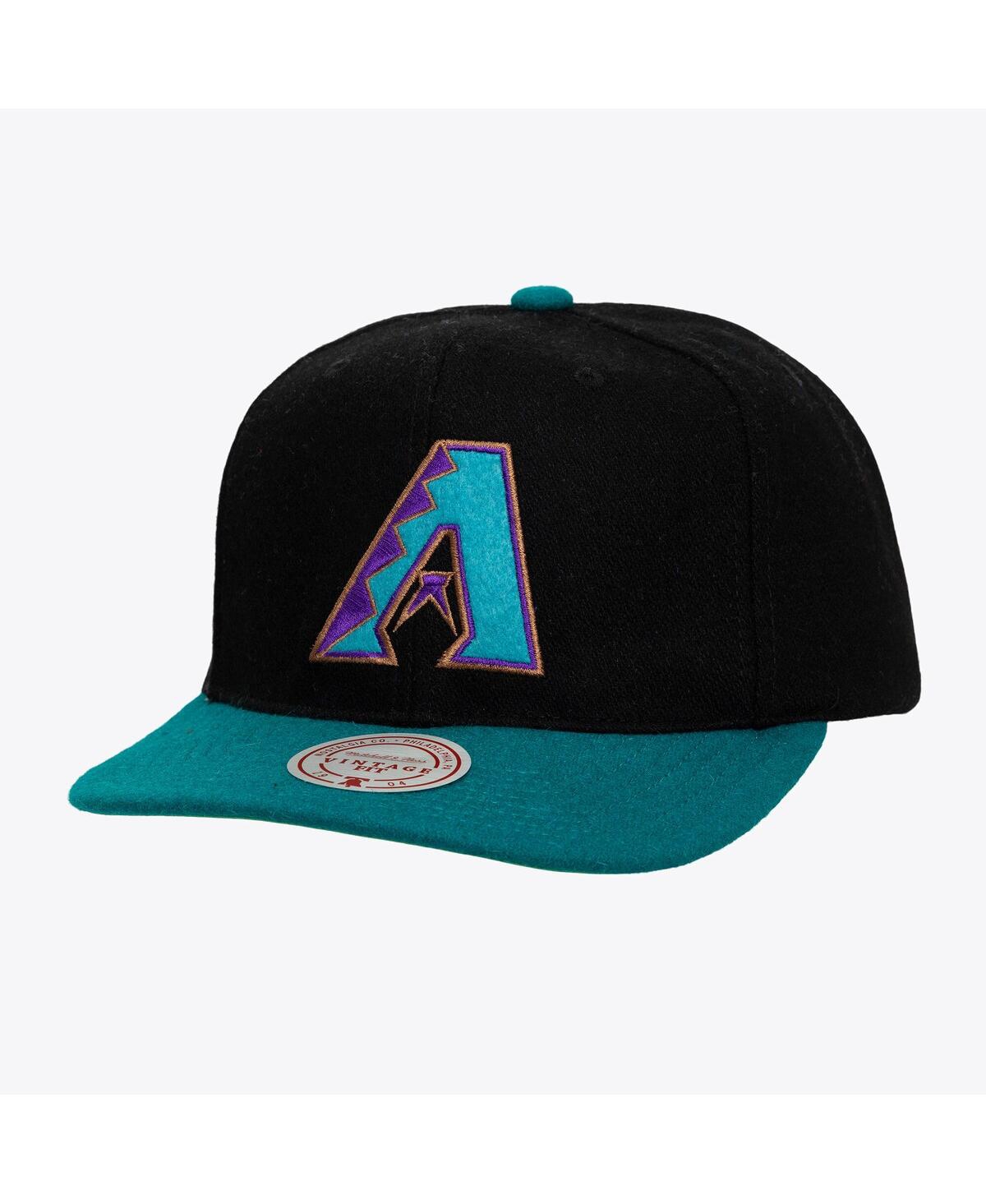 Mitchell & Ness Men's And Women's Black Arizona Diamondbacks Vintage Fit Melton Wool Adjustable Hat