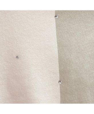 Women's Cream Milwaukee Brewers Rhinestone Sprinkle Boxy Cropped T-Shirt