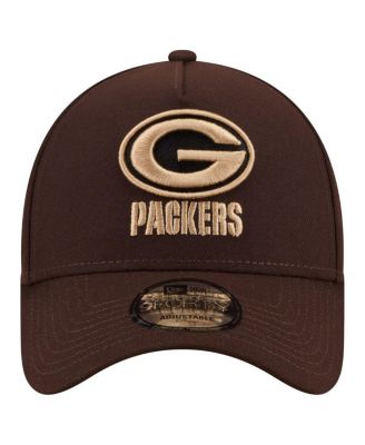 Men's Dark Brown Green Bay Packers Burnt Wood A-Frame 9FORTY Adjustable Hat