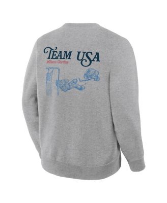 Men's Heather Gray Team USA Milano Cortina 2026 Winter Olympics Hockey Legacy Fleece Sweatshirt