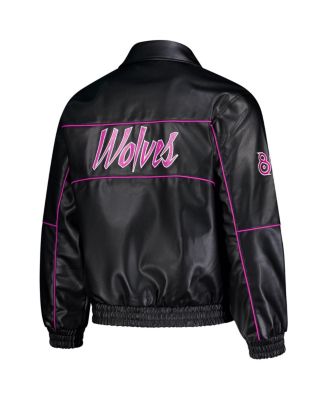 Men's and Women's Black Minnesota Timberwolves City Edition Full-Snap Jacket