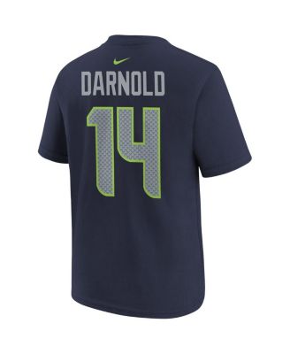 Big Boys and Girls Sam Darnold College Navy Seattle Seahawks Super Bowl LX Name & Number T-Shirt