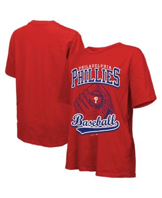 Women's Red Philadelphia Phillies Oversized First Base T-Shirt