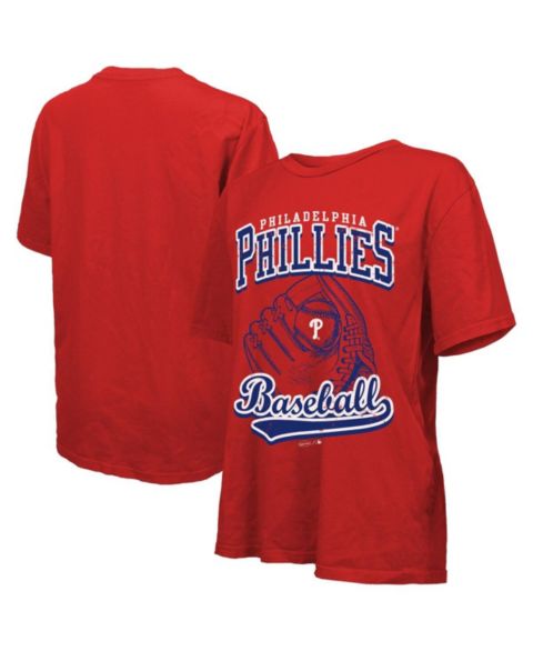 Женская футболка Majestic Threads Red Philadelphia Phillies Oversized First Base