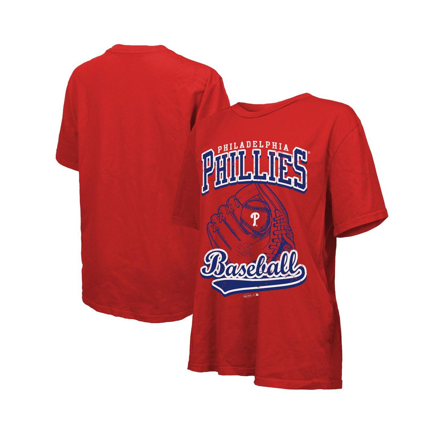 Women's Red Philadelphia Phillies Oversized First Base T-Shirt