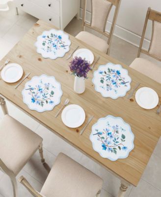 Bluebird Woven Braided Round Placemats, Set of 4