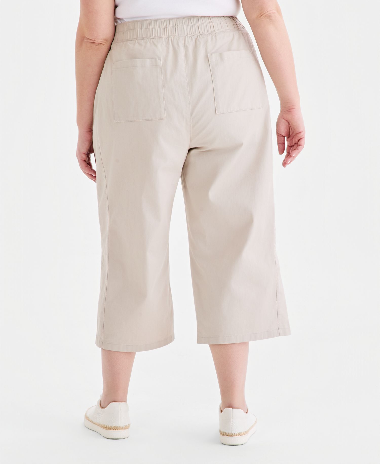 Women's Pull-On Wide-Leg Capri Pants