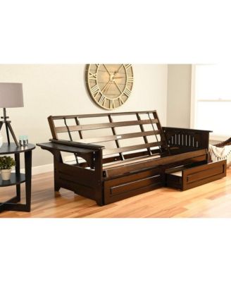 Phoenix Frame-Espresso Finish-Canadian Mattress-Storage Drawers