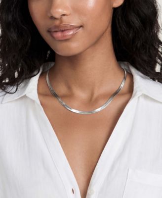 Brooklyn Flat Herringbone Chain Necklace