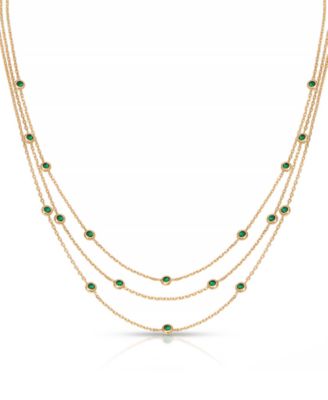 Crystal Dot Layered Necklace