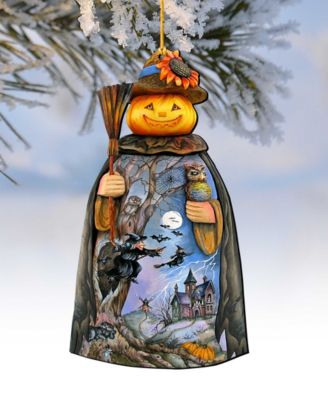 Christmas Pumpkin Holiday Ornaments, Set of 2