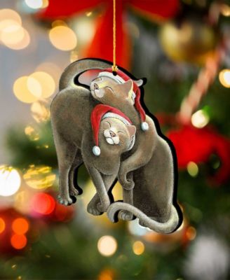 Party Cats Holiday Ornaments, Set of 3