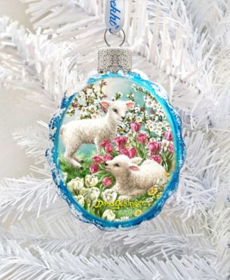 Holiday Lambs Mercury Holiday Ornament