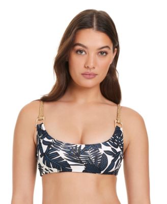Women's Rich and Famous Deep Scoop Neck Bikini Top