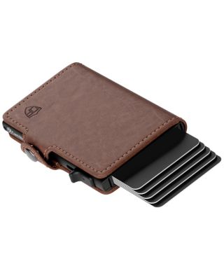 Men's Card Blocr Pop Up Wallet for Men - Slim Metal RFID Blocking Card Holder (4-6 Cards Ejector) - Minimalist Wallet with Internal Cash + ID