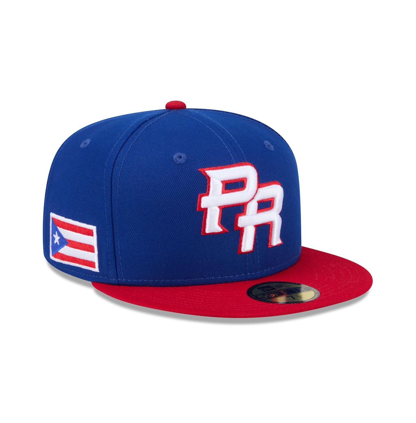 Мужская кепка New Era Blue/Red Puerto Rico Baseball 2026 World Baseball Classic 59FIFTY Fitted Hat — фото 1