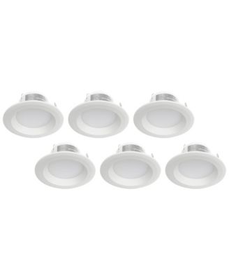 4" Plain 8.5W 3000K LED Retrofit Trims 6-Pack