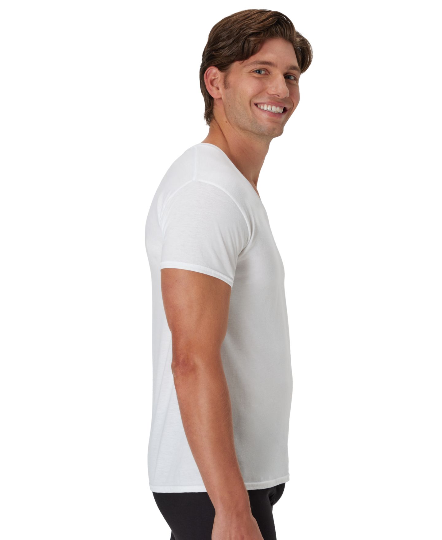 Мужские топы Hanes Ultimate V-Neck Undershirt, 3-Pack, цвет: Разноцветный — фото 2