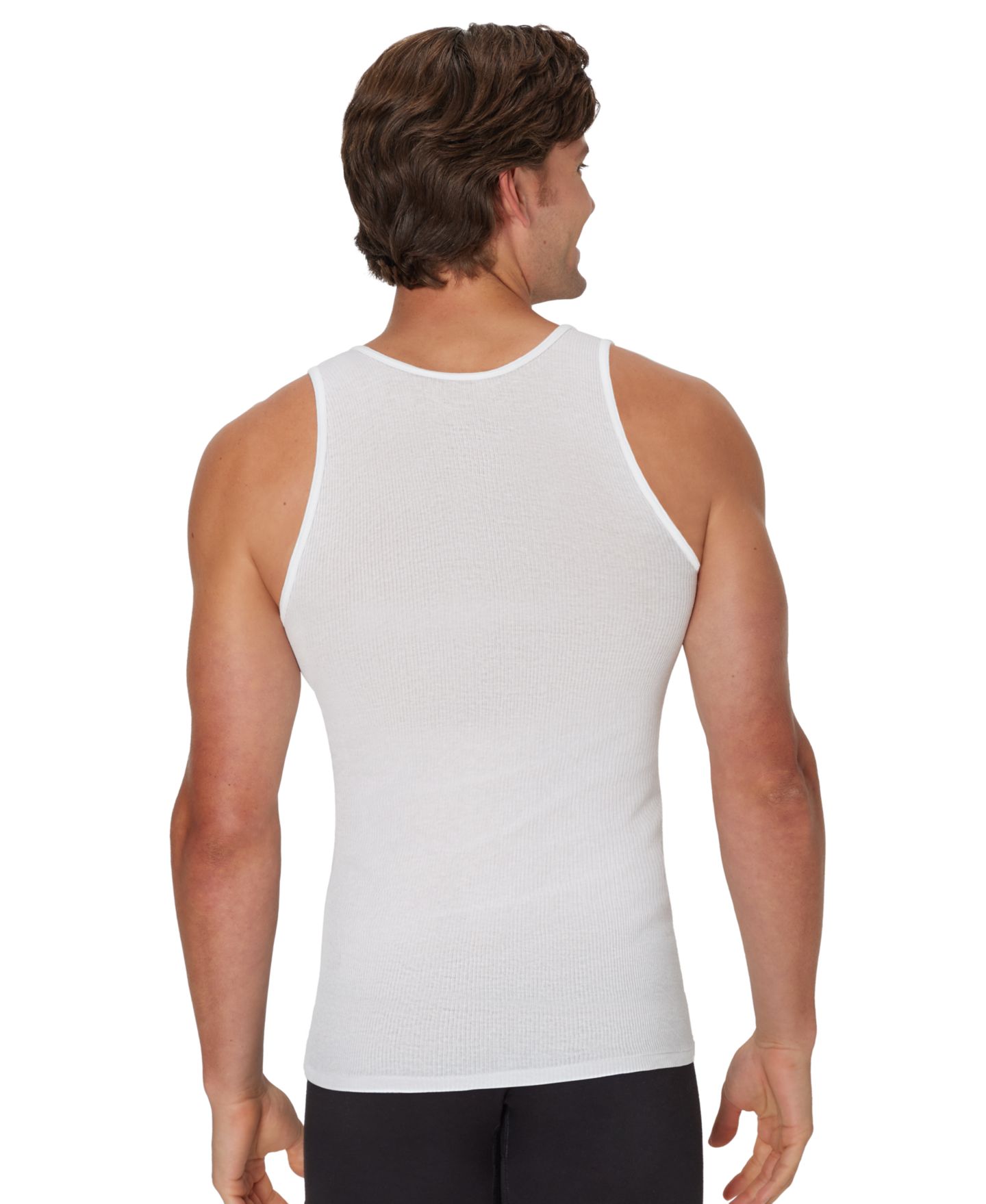 Мужские топы Hanes Ultimate Crewneck Tank Undershirt, 4-Pack, цвет: Разноцветный — фото 4