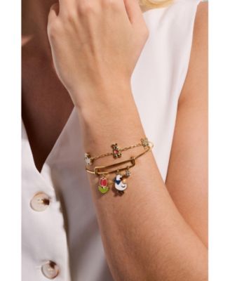 Garden Party Multi Charm Bangle Bracelet