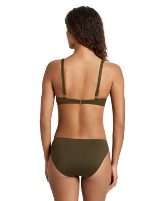 Women's Ring Over-The-Shoulder V-Neck Bikini Top