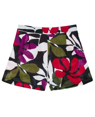 Women's Printed Swim Shirt and Shorts, 2-Pc. Set
