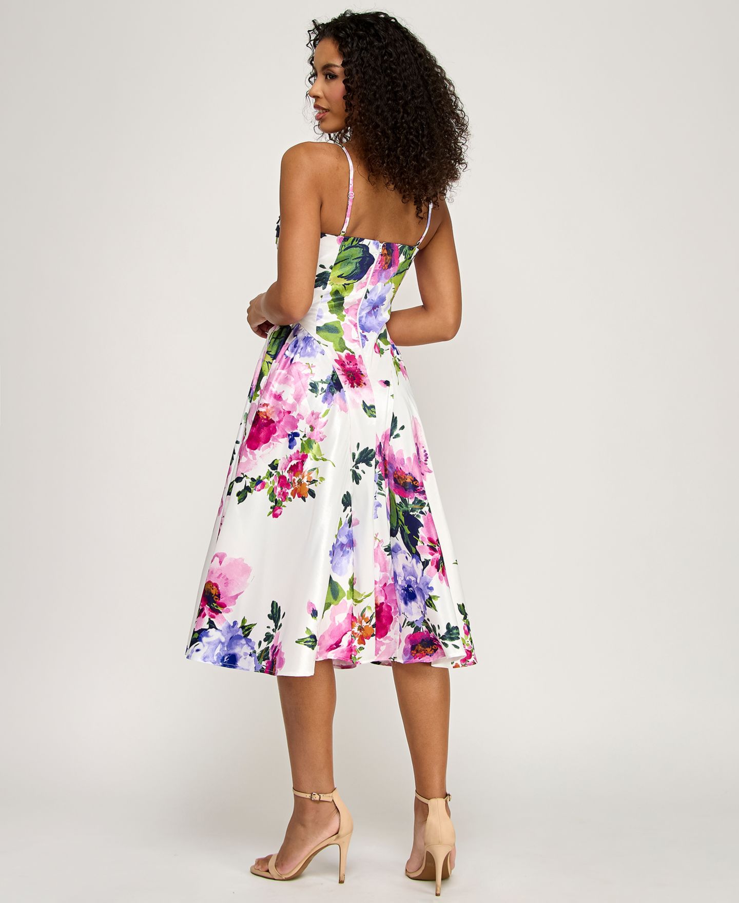Женское платье KATIA RAE Juniors' Twist-Bodice Sweetheart Neck Midi, цвет: Белый — фото 4