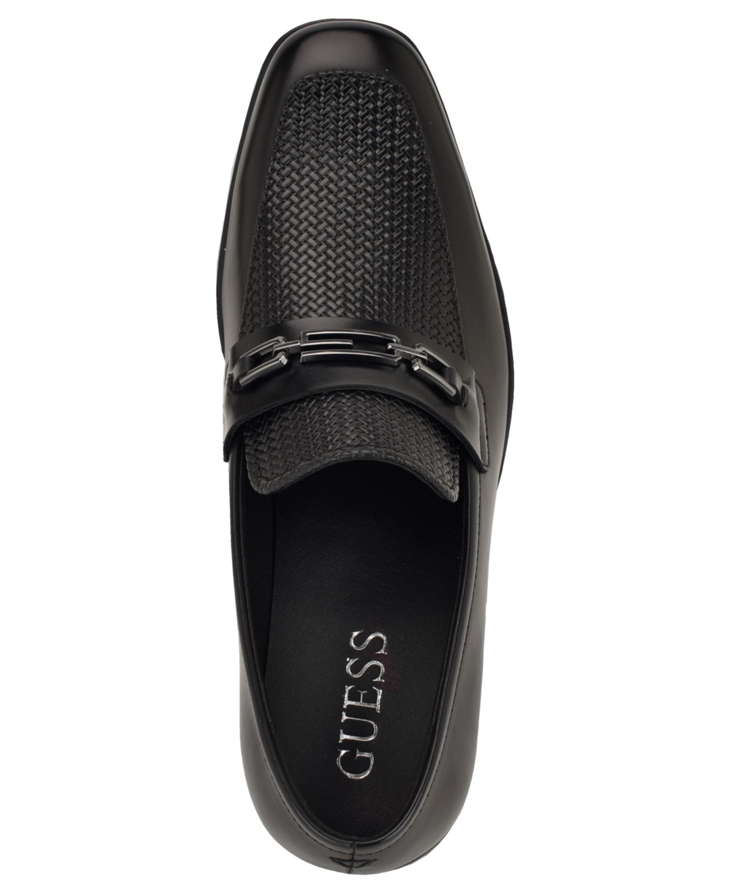 Мужские туфли GUESS Hendo Square-Toe Dress Loafers, цвет: Чёрный разноцветный — фото 4
