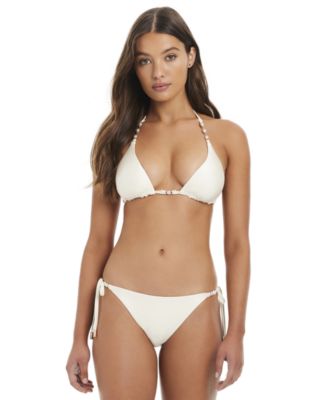 Women's Pearls Of Wisdom Cheeky Coverage Tie Side Bottom