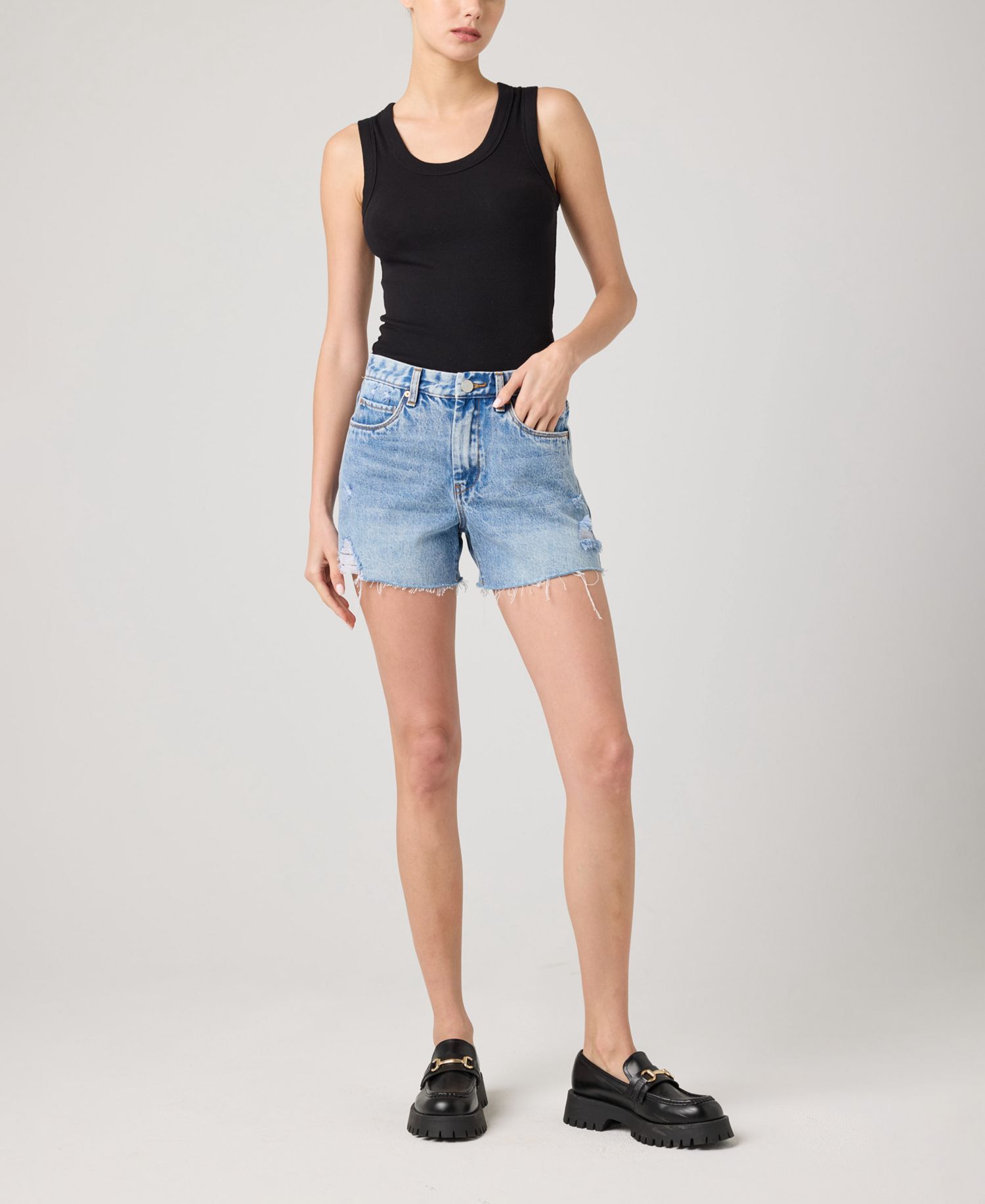 Women's The Barrow Fray Hem High-Rise Shorts