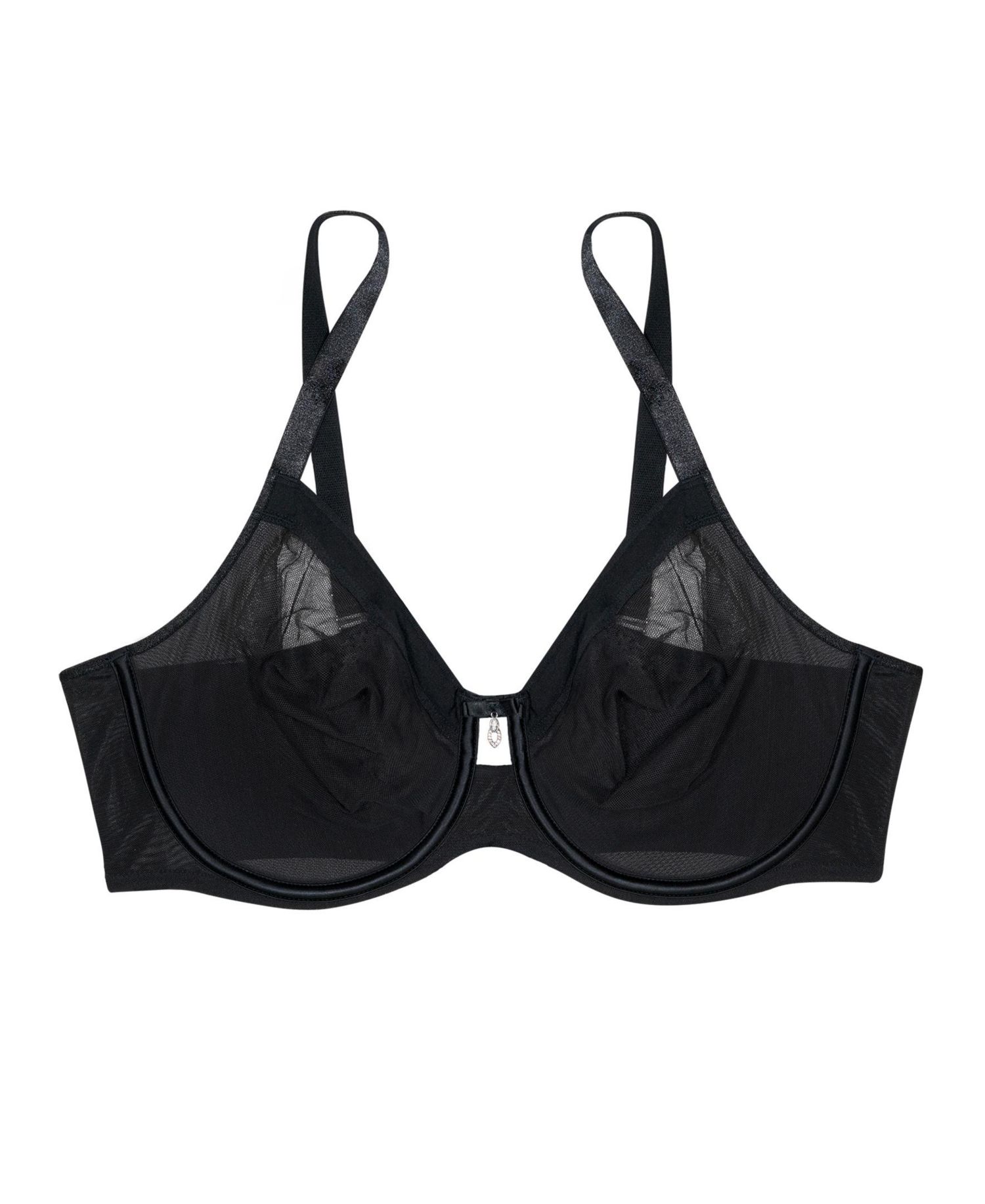 Women's Sheer Mesh Full Coverage Unlined Underwire Bra