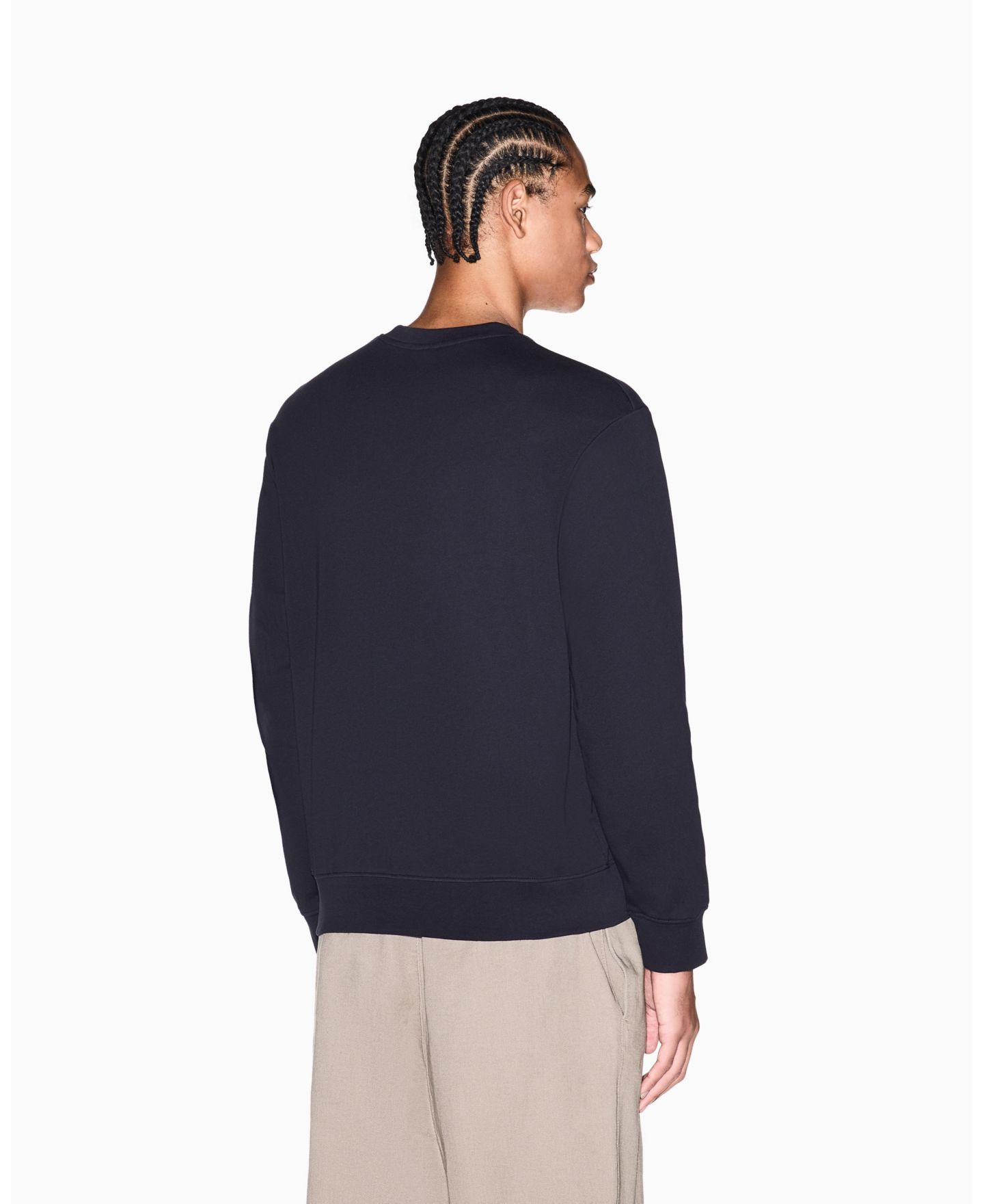 Мужской свитшот A|X Armani Exchange Fleece Retro Crewneck, цвет: Глубокий тёмно-синий — фото 4