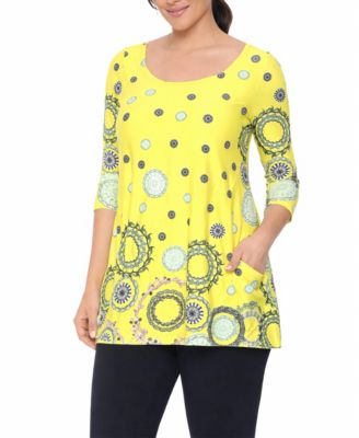 Women's Printed Sleeve Flowy Tunic Top
