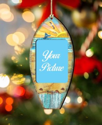 Surfboard Picture Frame Ornament Set of 2