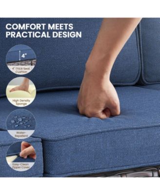 Outdoor Furniture with Fire Pit -Patio Table and Chairs Set of 4 Patio Club Chairs for Deck Porch Garden Poolside Backyard